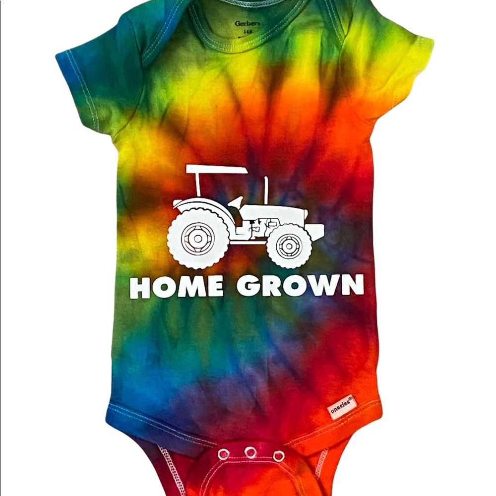 Custom Made Handmade Rainbow Tie Dye Baby Onesie Baby Shower Gift